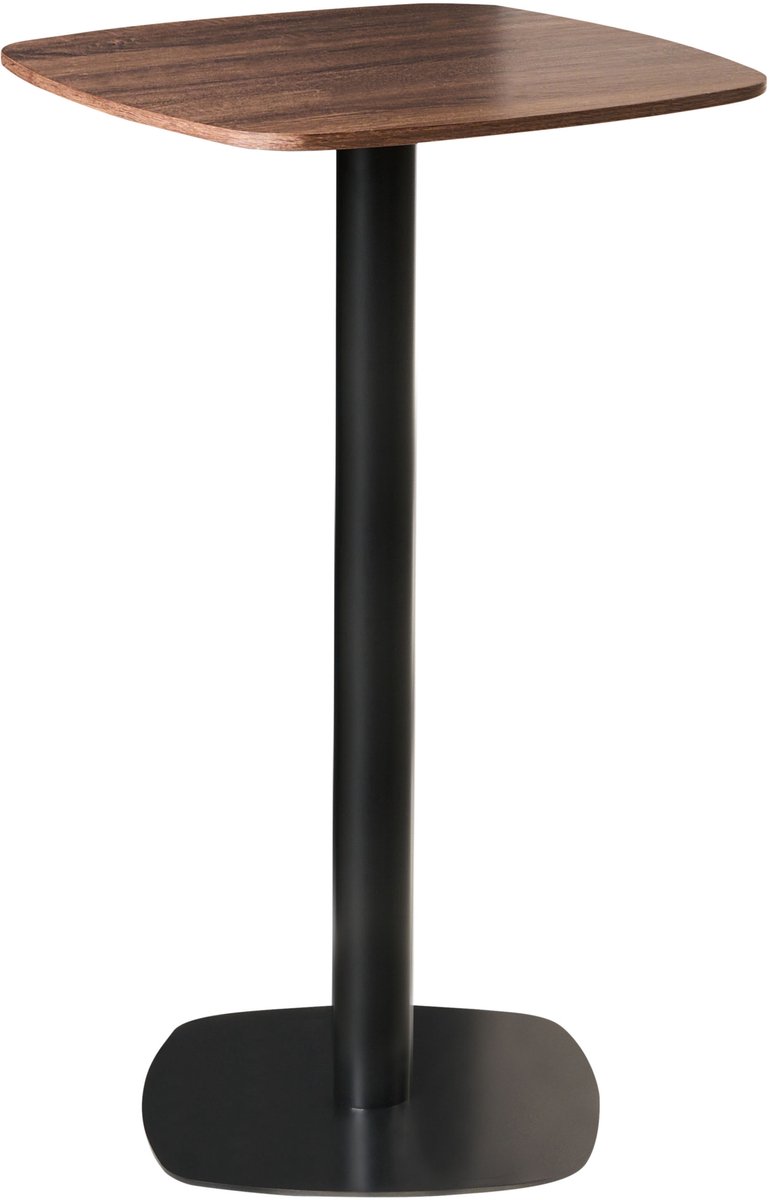 Beliani MORELLA - Statafel - Donkerbruin/Zwart - 60 x 60 cm - MDF