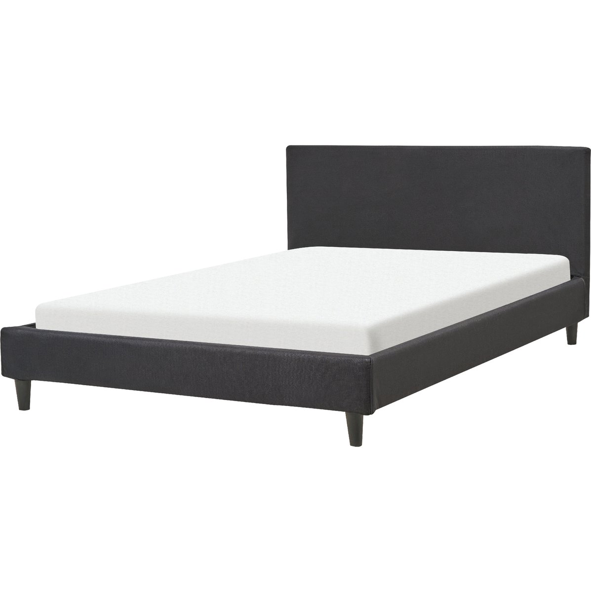 FITOU - Tweepersoonsbed - Zwart - 140 x 200 cm - Polyester