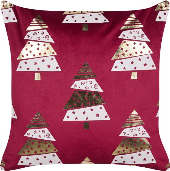 GOLDSPRUCE - Lot de 2 Sierkussen - Rouge - Velours