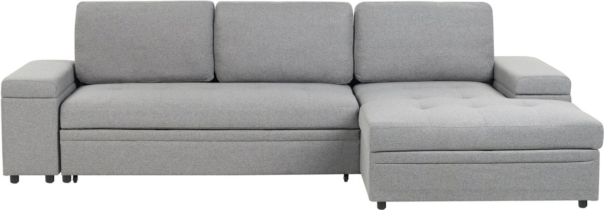 BELIANI HRISEY - Hoekbank - Donkergrijs - Linkszijdig - Polyester