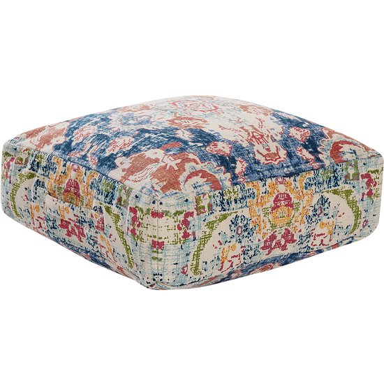 Foto: Beliani oued vloerkussen multicolor katoen
