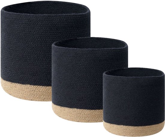 Beliani BASIMA - Panier - Beige - Katoen