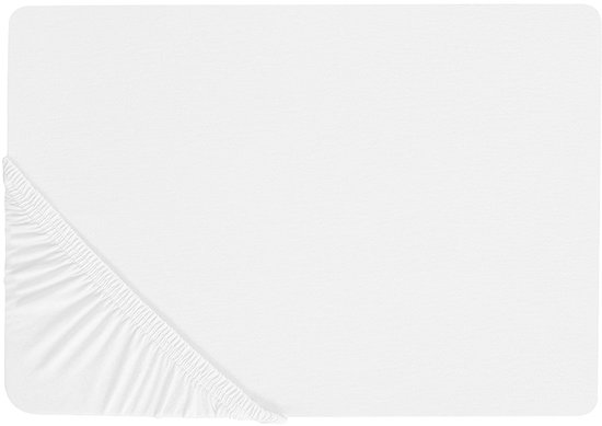 Beliani JANBU - Drap Housse - Wit - Katoen