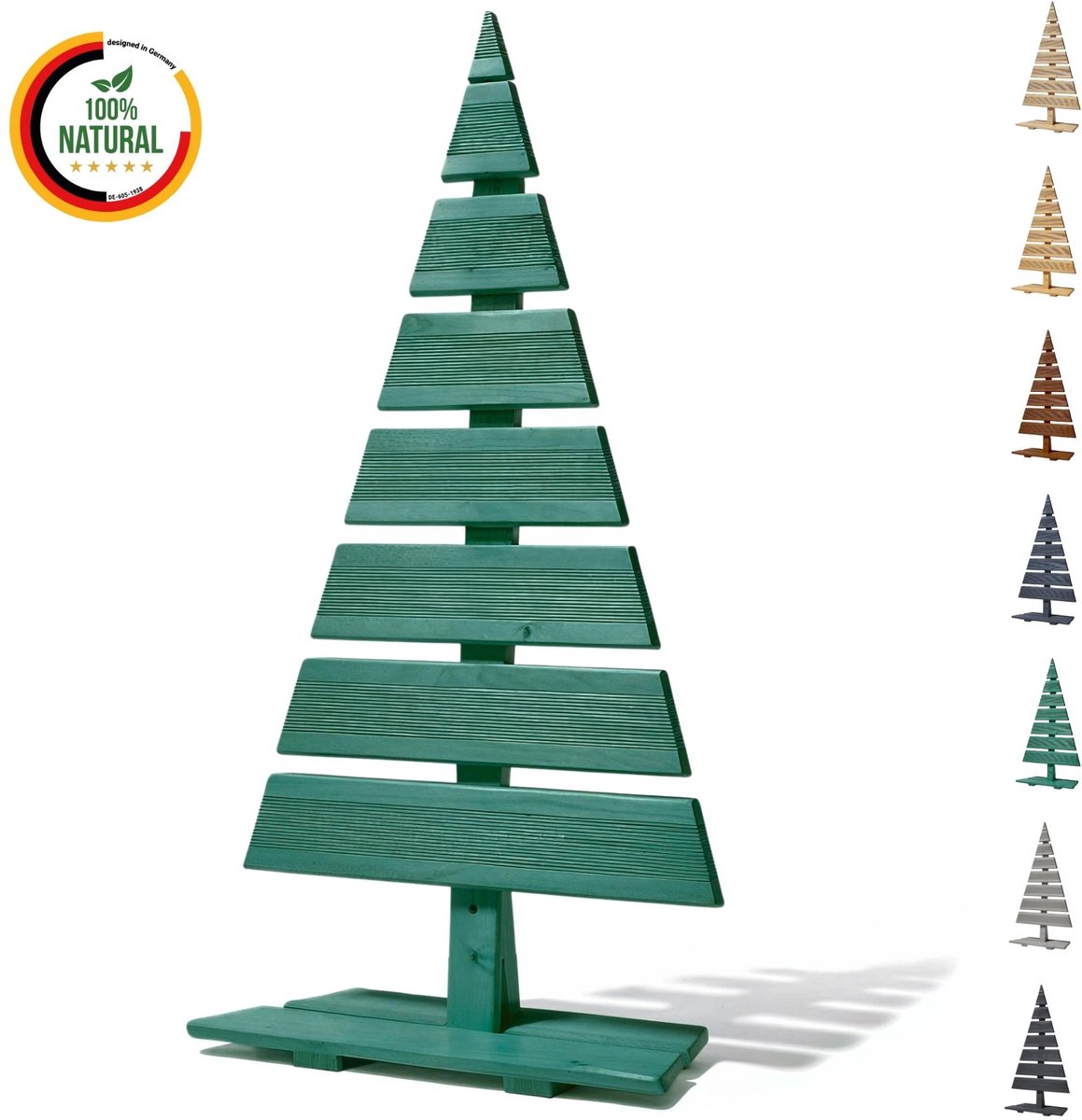 Floranica houten kerstboom natuurlijke den 90x45 cm kerstdecoratie grote houten boom van larikshout handgemaakt groot groen
