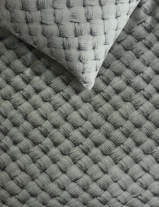Rivièra Maison Woven Wool dekbedovertrek - Lits-Jumeaux XL - 260 x 200/220 cm - Groen van Merkloos — afbeelding 3