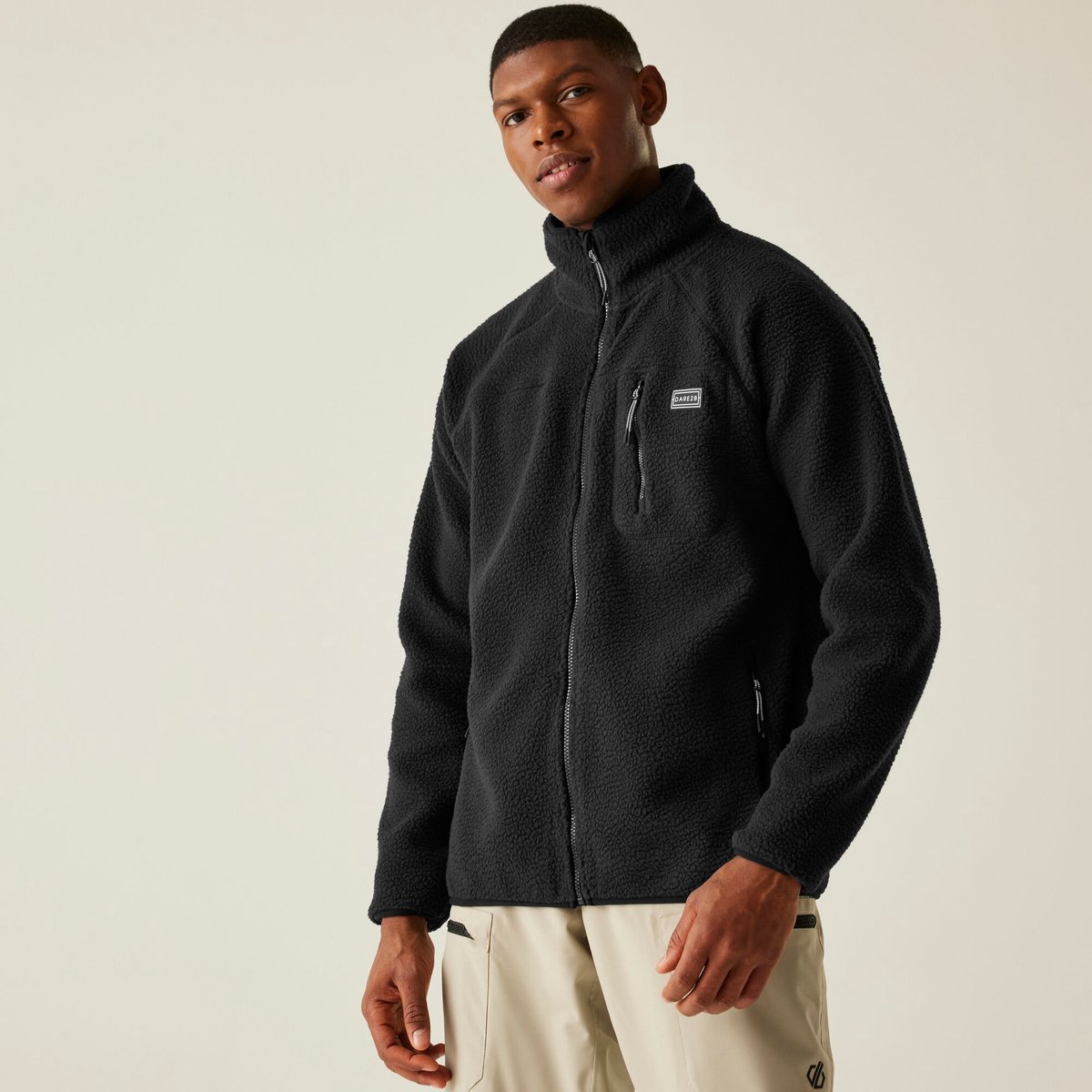 Camber isolerende jas met rits van actief fleece-vest voor heren Zwart