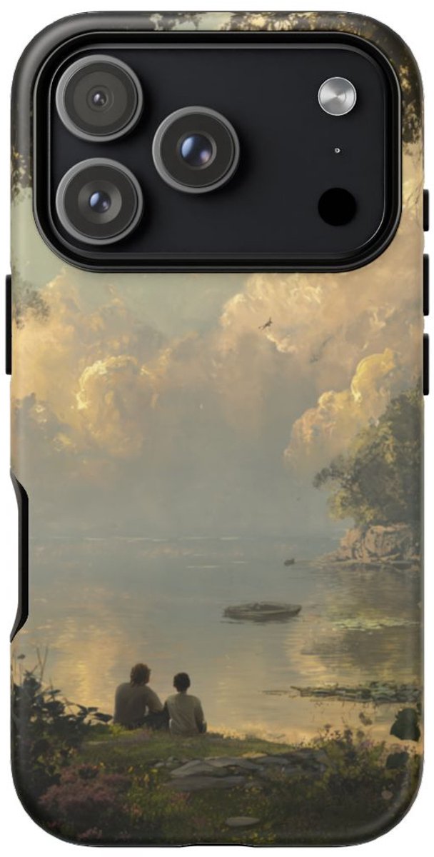 Vredig Meerlandschap met Vriendschap – Telefoonhoesje Geschikt voor iPhone 17 Pro