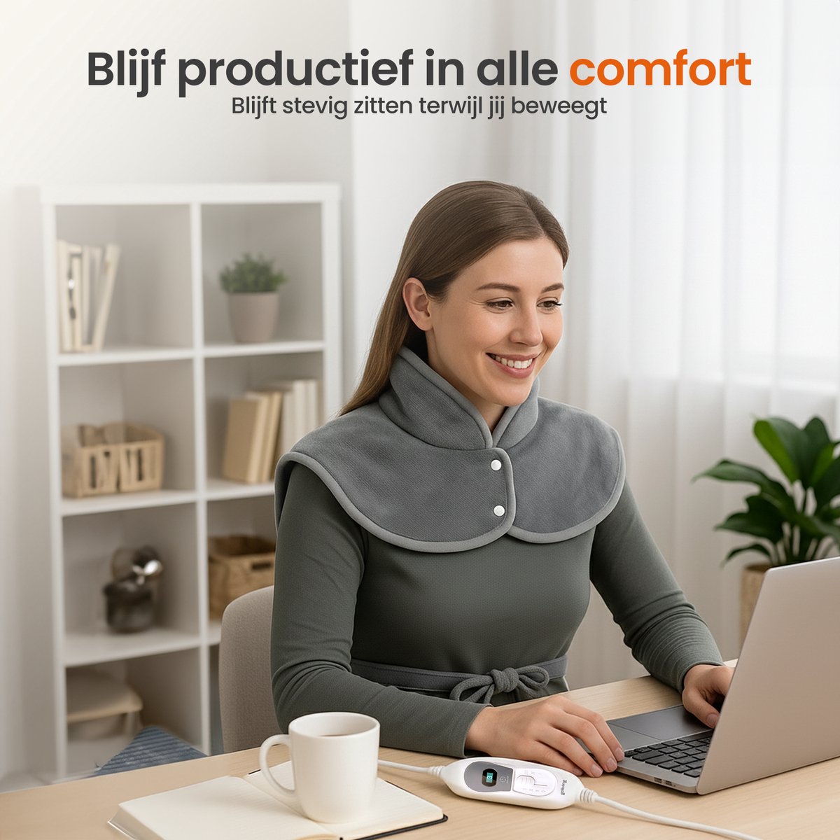 Goliving Elektrische Deken Grijs 120W met Timerfunctie - afbeelding 2