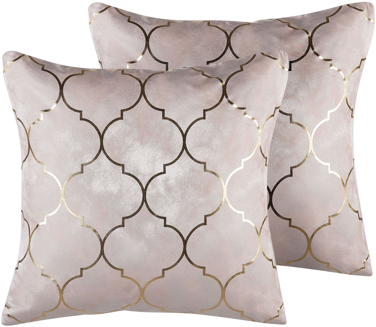 Beliani ALYSSUM - Sierkussen set van 2 - Roze - 45 x 45 cm - Polyester