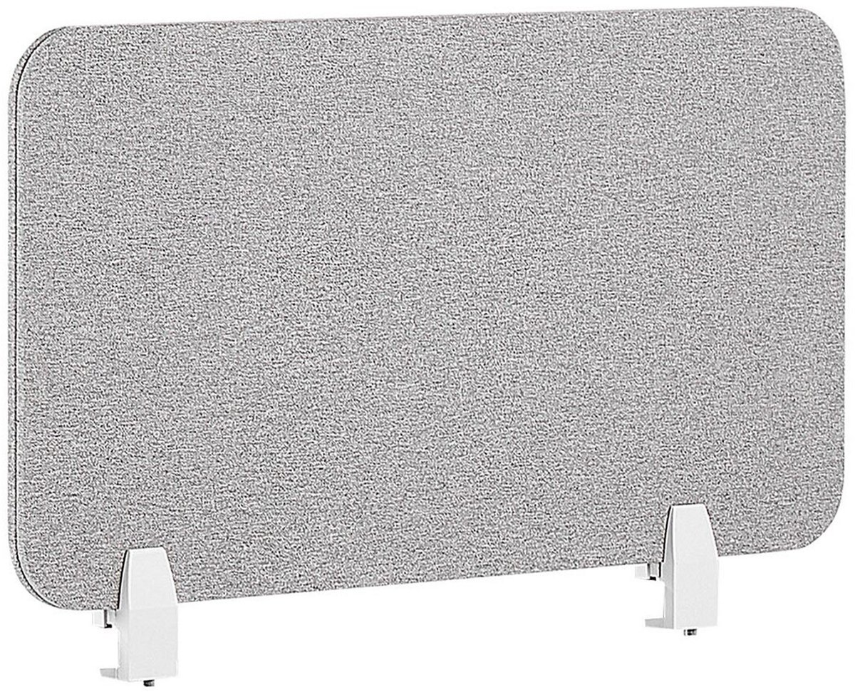 BELIANI WALLY - Bureauscherm - Lichtgrijs - 72 cm - Polyester