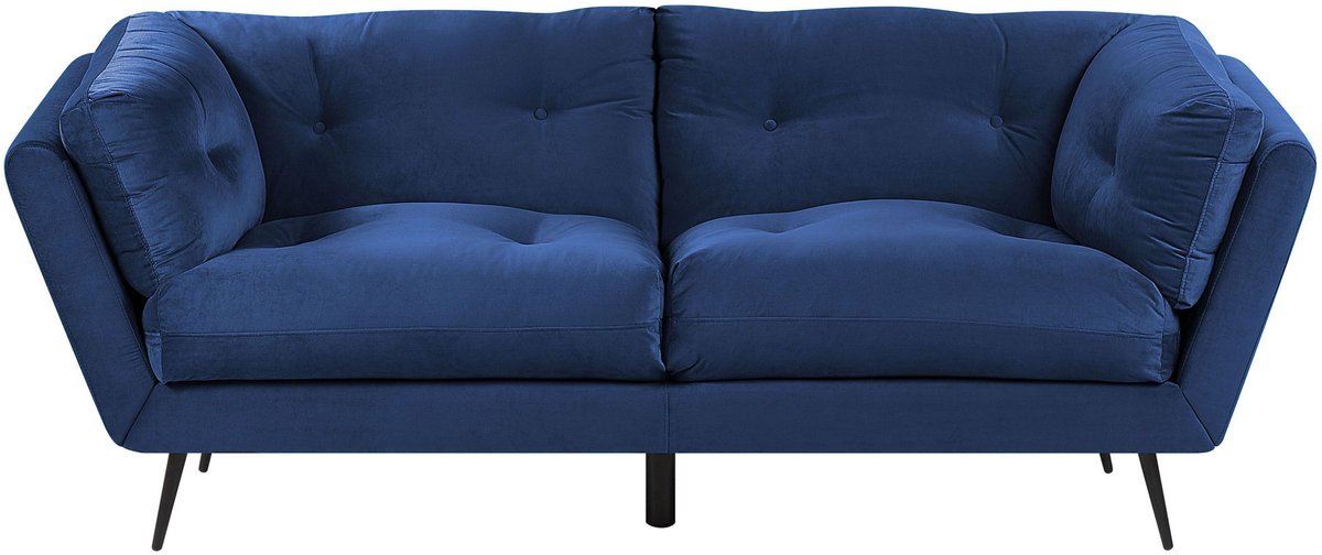 LENVIK - Driezitsbank - Marineblauw - Fluweel