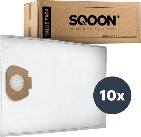 SQOON® Stofzuigerzakken Geschikt voor Nilfisk Alto / WAP / KEW AERO 20/25 & Makita VC2010 / VC2512 / VC3011 - 10 Stuks