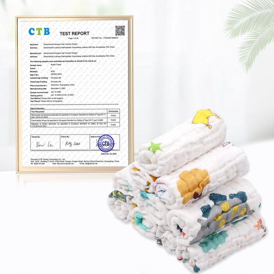 100% Katoenen Mousseline Babyhanddoeken 10-Pack - Zacht en Herbruikbaar voor Pasgeborenen van MyBearlY — afbeelding 2