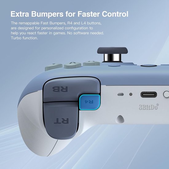 Draadloze Controller voor Windows PC en Android met Hall Effect Joysticks en 1000Hz Polling Rate — afbeelding 4