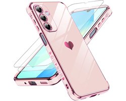 Geschikt voor Samsung Galaxy A16 4G / 5G , schokbestendig en krasbestendig zacht TPU lichtgewicht beschermhoesje voor Samsung A16 - Roze