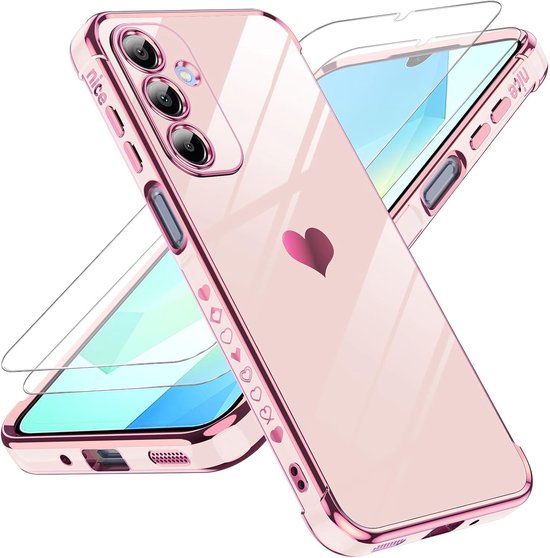 Geschikt voor Samsung Galaxy A16 4G / 5G , schokbestendig en krasbestendig zacht TPU lichtgewicht beschermhoesje voor Samsung A16 - Roze