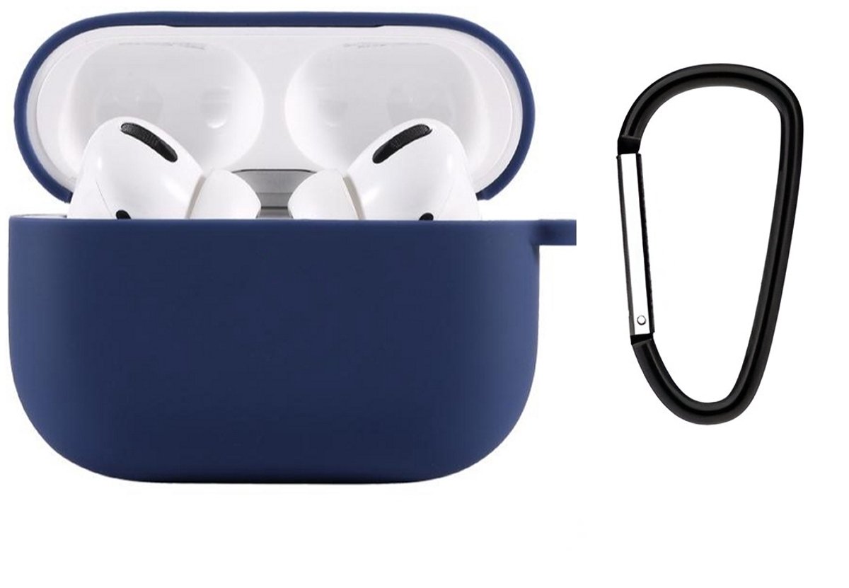 Studio Air® Airpods Pro 2 Hoesje - Met Haak - Soepele Siliconen Case - Royal Blue