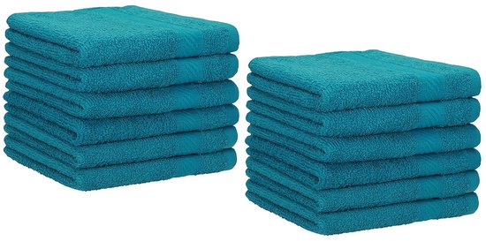 Betz Gastendoekjes, 10 stuks, premium 100% katoen, gastendoekjes, set van 30 x 50 cm, hoogrengroen en dennengroen
