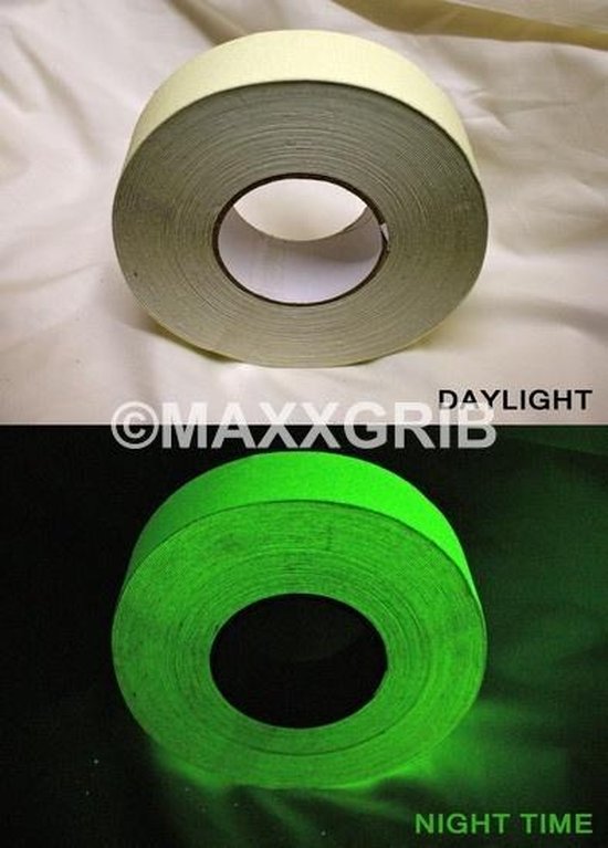 Antislip tape (GLOW IN DARK) WIT 25mm x 9 mtr