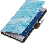Sony Xperia Z4/Z3+ Bookstyle Wallet Hoesje Mini Slang Blauw - Cover Case Hoes