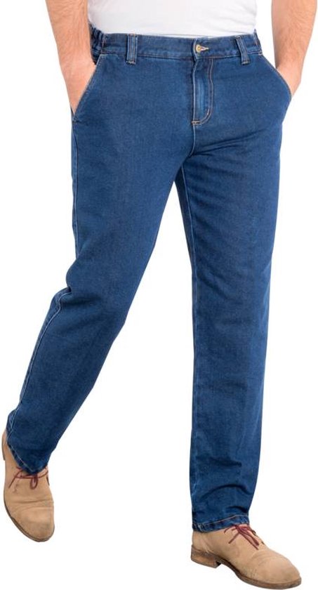 Rentmeester Gestreept Middelen Thermo jeans herenbroek blauw met flanellen voering maat 58 | bol.com