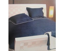 Walra Uni Dekbedovertrek - Tweepersoons - 200x200/220 cm - Marine