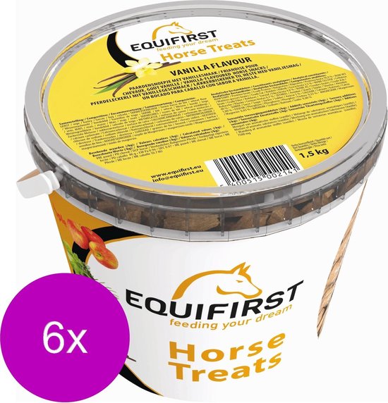 Foto: Equifirst horse treats vanilla paardensnack 6 x vanille 1 5 kg