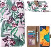 Xssive Hoesje voor Samsung Galaxy A30 - Book Case - Tulpen