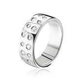 ZINZI zilveren ring wit ZIR574