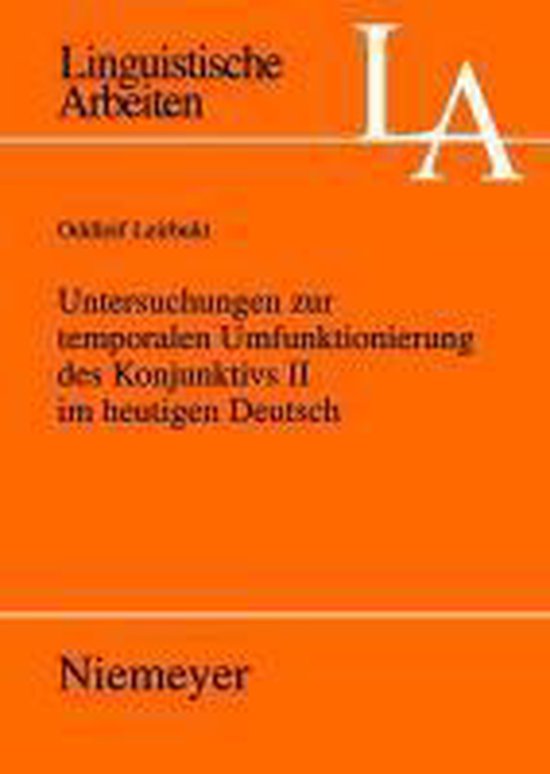 Untersuchungen Zur Temporalen Umfunktionierung Des Konjunkti ... - cover