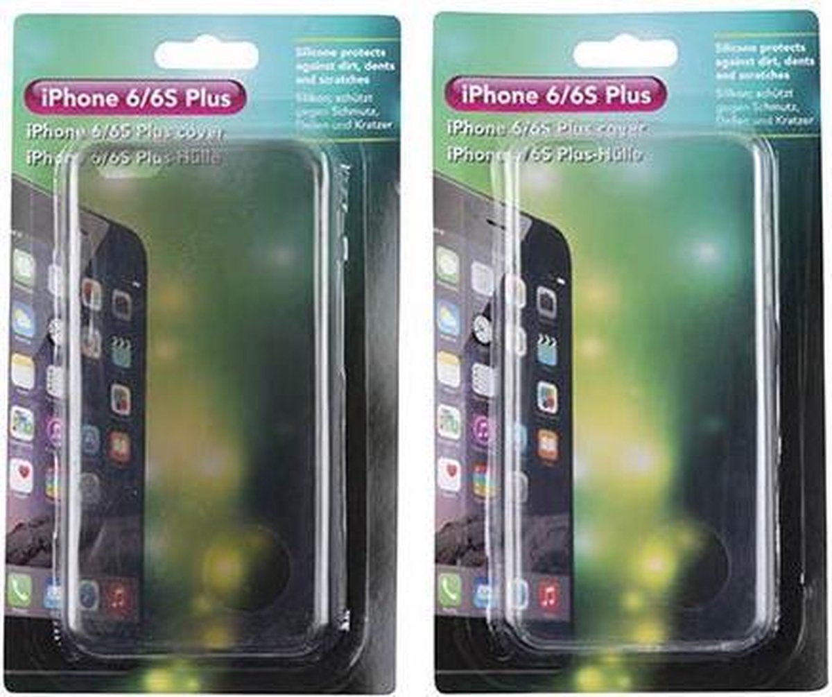 Siliconen hoes iPhone 6 of 6s Plus transparant (per stuk)