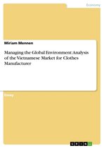 Managing the Global Environment: Analysis of the Vietnamese Market for Clothes Manufacturer