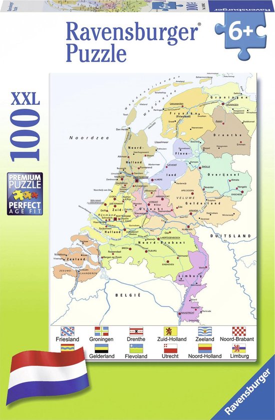 munt reputatie Ruwe slaap Ravensburger puzzel Nederland kaart CITO - Legpuzzel - 100 stukjes | bol.com