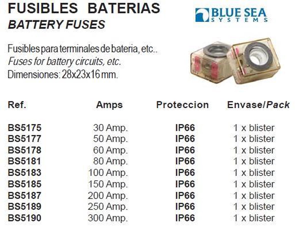 Blue Sea Systems Zekeringklem 300a Grijs