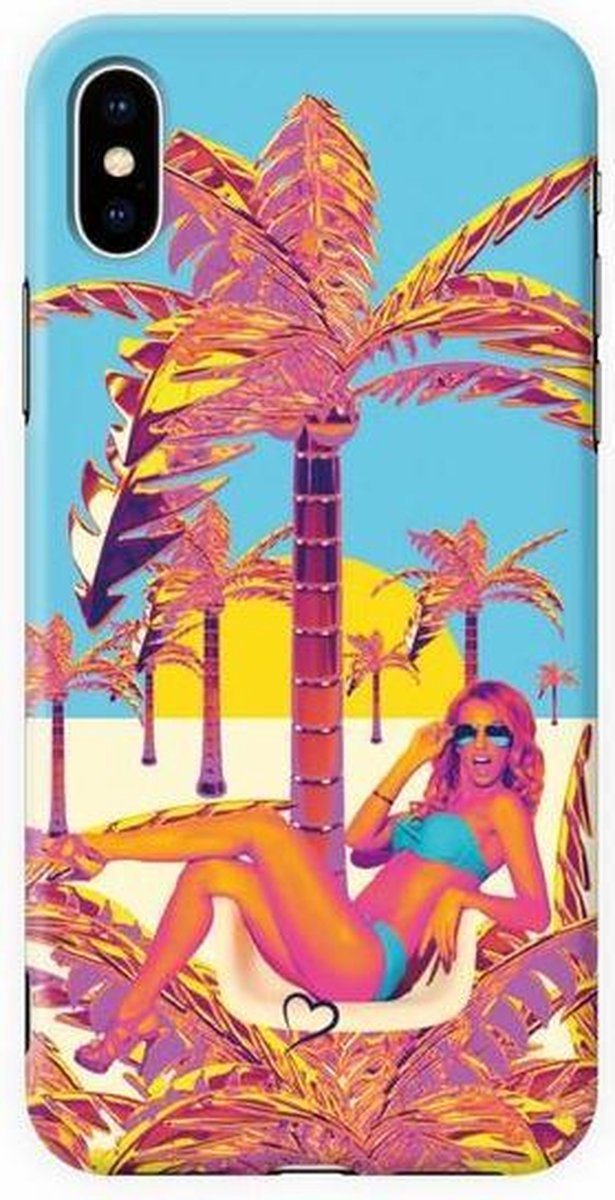 Fashionthings Golden palm tree iPhone XS Max Hoesje / Cover - Eco-friendly - Softcase