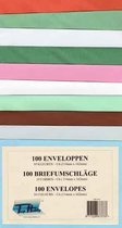 Enveloppes Pack C6 - 10 couleurs - 100 pièces
