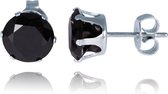 LGT Jewels Stud oorbellen Edelstaal Classic Round Black 4mm