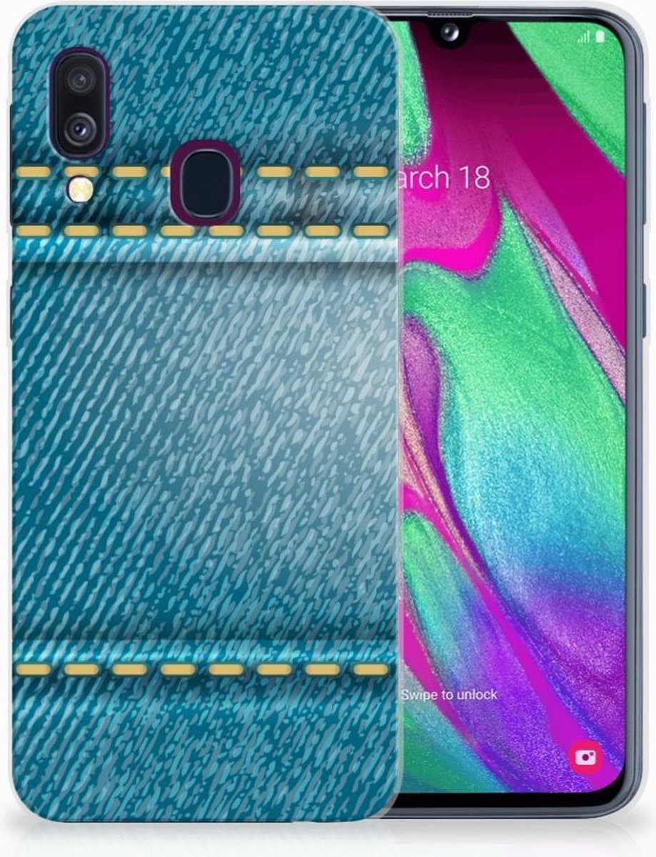 Samsung Galaxy A40 Silicone Back Cover Jeans