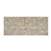 Sjaal leverkleur met grijze veren en kleine metalen studs