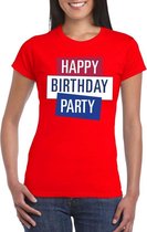 Rood Toppers in concert t-shirt Happy Birthday party dames - Officiele Toppers in concert merchandise L