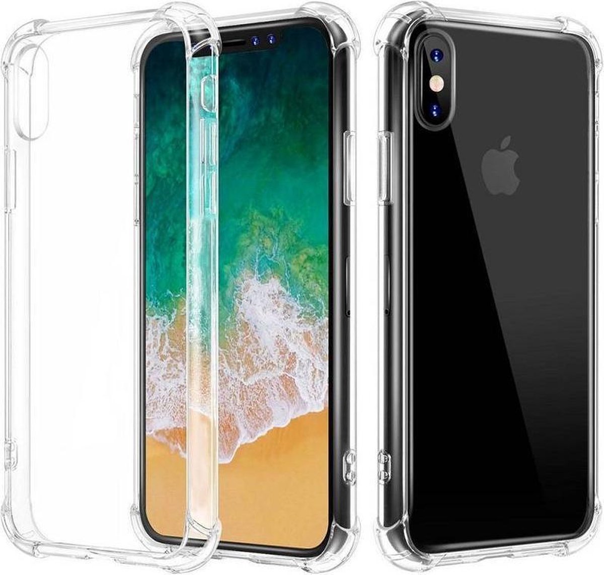 Transparant Backcover iPhone X hoesje met versterkte randen