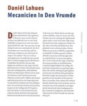 Tekstpagina met titel 'Daniël Lohues Mecanicien In Den Vrumde'.