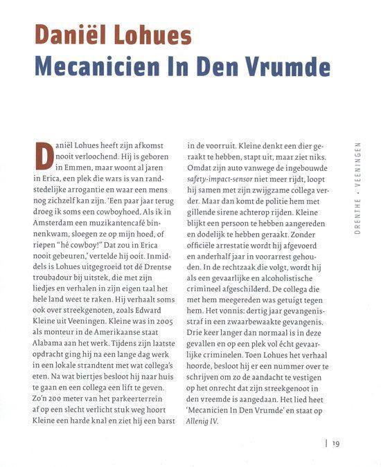 Tekstpagina met titel 'Daniël Lohues Mecanicien In Den Vrumde'.