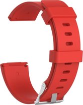 Siliconen armband bandtje polsband voor Fitbit Versa - Kleur - Rood, Maat - S (Small)