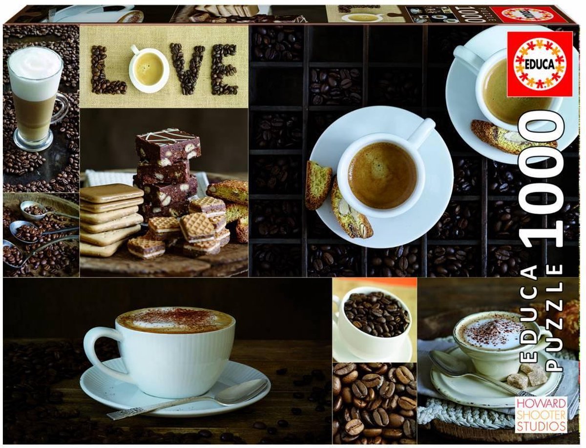 Legpuzzel - 1000 stukjes - Koffie - Educa Puzzel