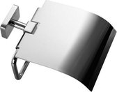 Toiletrolhouder Nomi Woodynox Verchroomd Messing met Klep 14.2x6.8x14.2cm