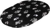Lovely Nights  kussen Teddy black with 2 color print paw 87cm ovaal