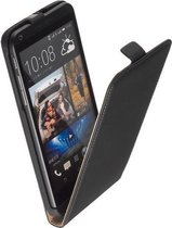 Lederen Flip case Zwart HTC Desire 816 Flipcase Telefoonhoesje