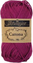 SCHEEPJES CATONA 128 TYRIAN PURPLE. PAK MET 10 BOLLEN a 50 GRAM. KL.NUM. 9. INCL. Gratis Digitale vinger haak en brei toerenteller.