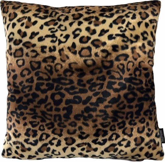 Furry Leopard / Harige Luipaard Kussenhoes | Katoen - Polyester | 45 x 45 cm bol.com